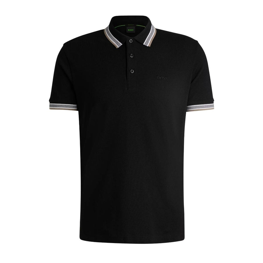 BOSS Embroidered Logo Paddy  Grey Tip Polo Shirt