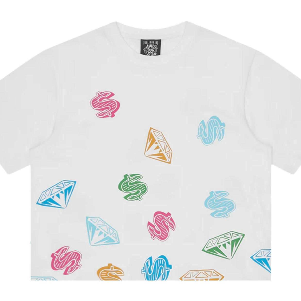 Billionaire Boys Club Diamonds & Dollars Jumble White T-Shirt
