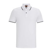 BOSS Passertip Slim Fit White Polo Shirt