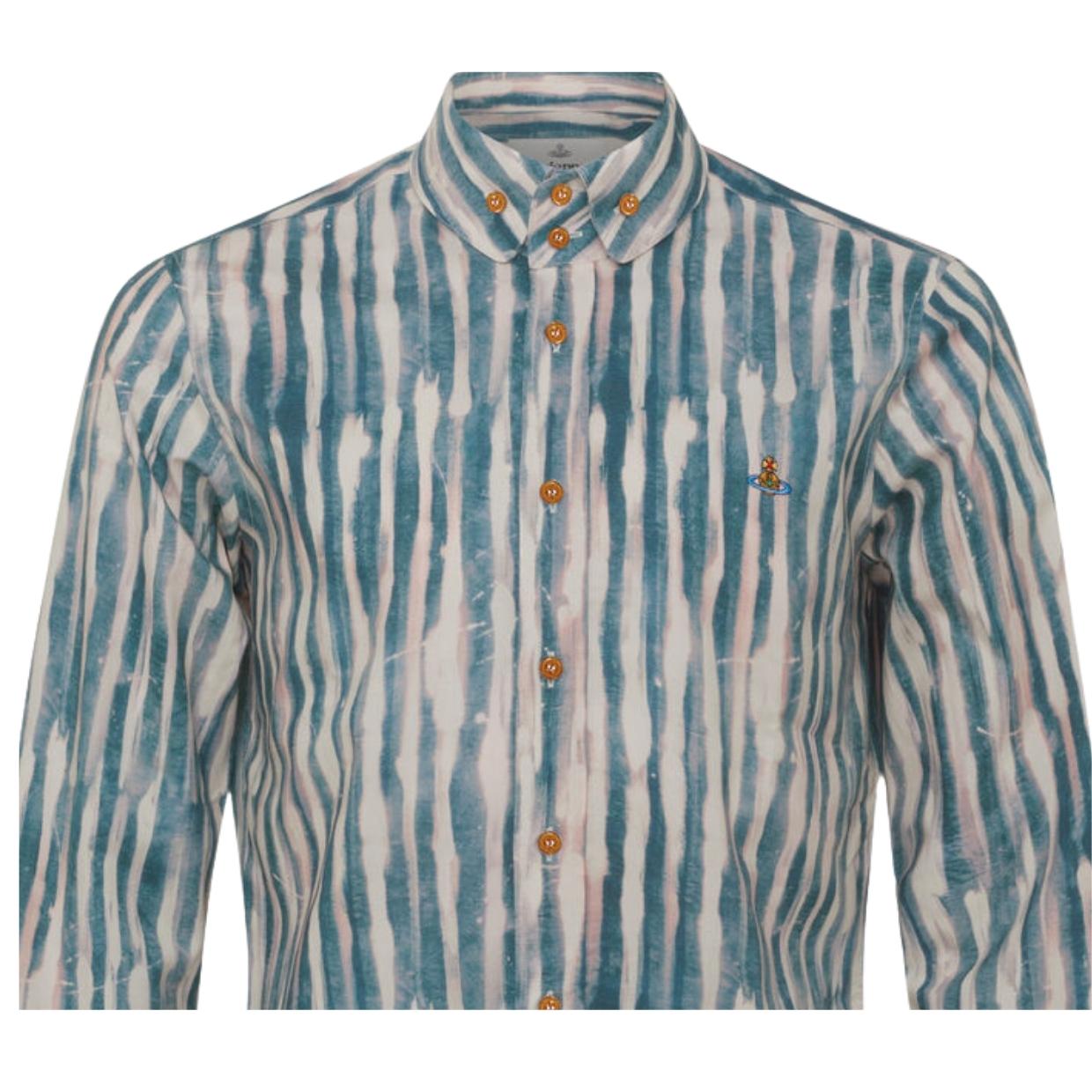 Vivienne Westwood 2 Button Krall Painted Stripes Shirt