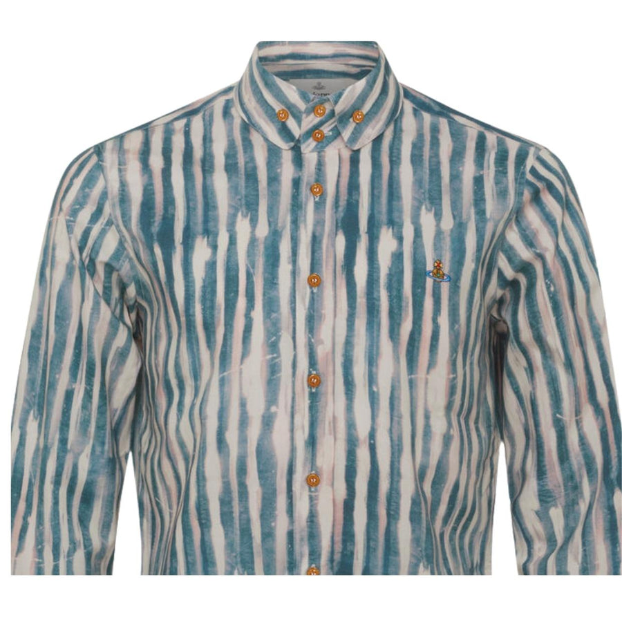Vivienne Westwood 2 Button Krall Painted Stripes Shirt