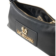 Love Moschino Gold-Tone Logo Knotted Strap Black Shoulder Bag