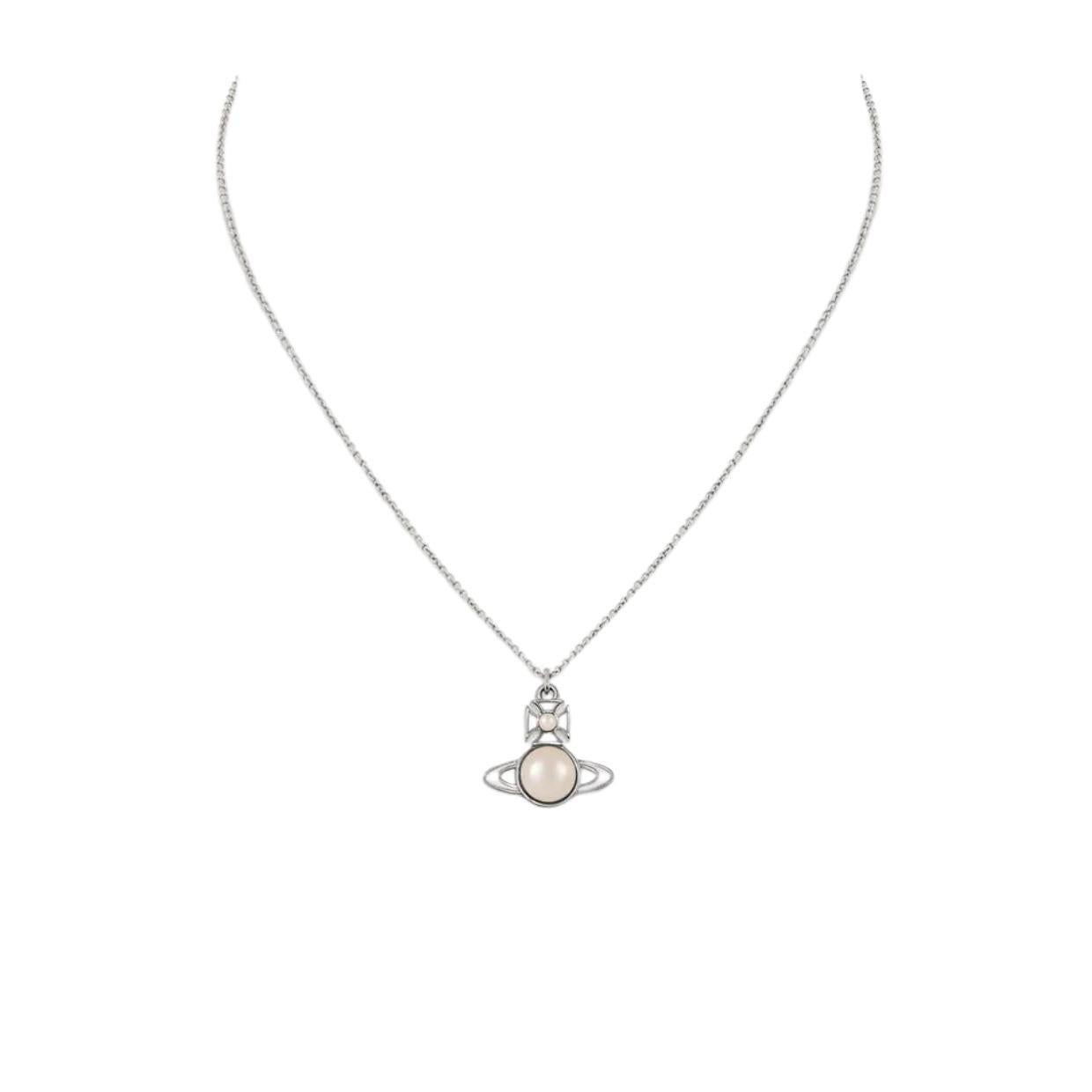 Vivienne Westwood Tillya Platinum/Creamrose Pendent