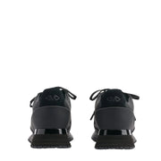 Mallet London Boundary Black Ripple Leather Trainers
