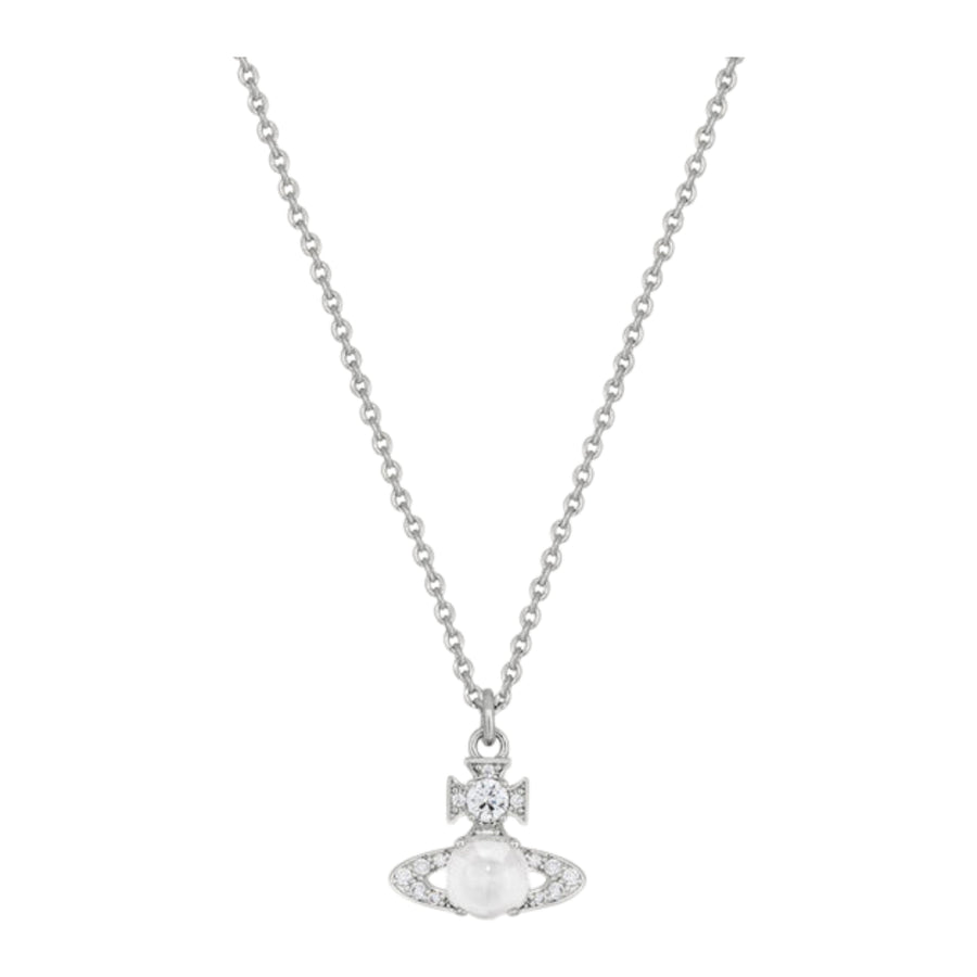 Vivienne Westwood Platinum White Ondina Pendant
