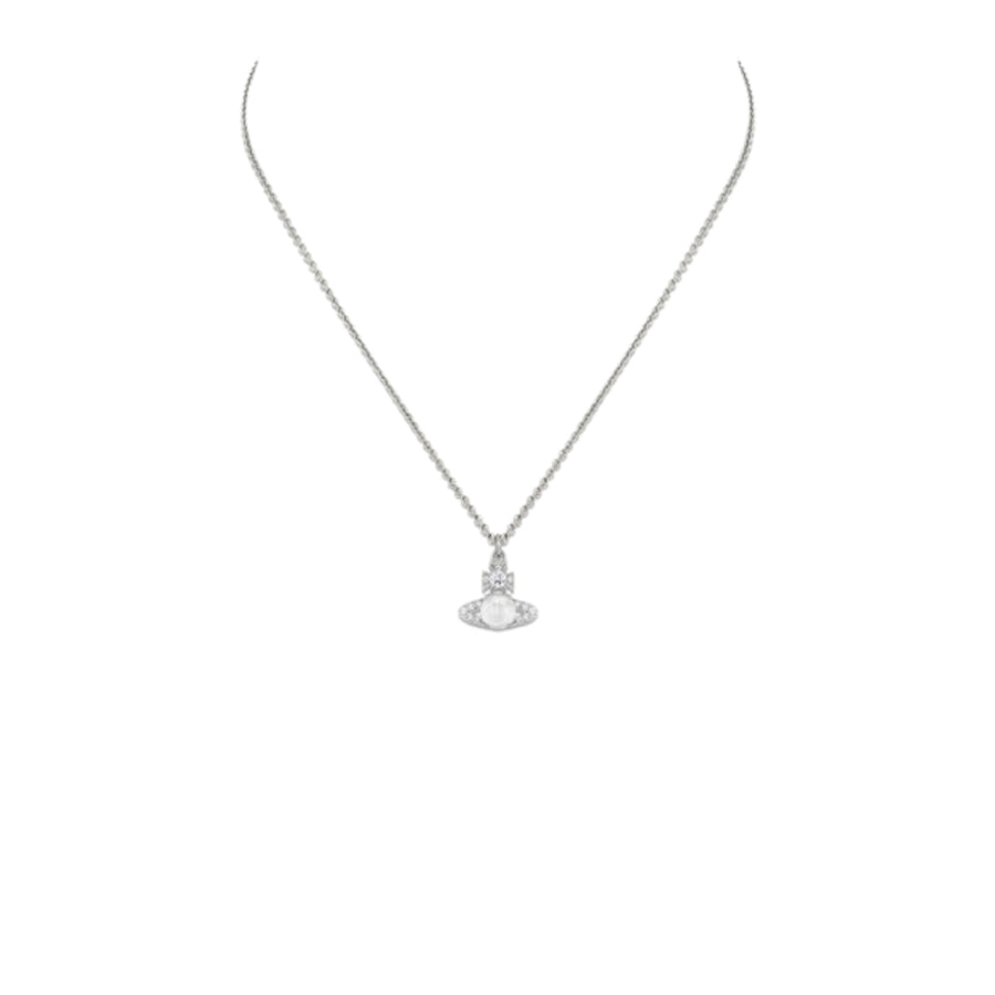 Vivienne Westwood Platinum White Ondina Pendant