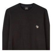 Paul Smith Embroidered Zebra Logo Black Cotton Sweatshirt