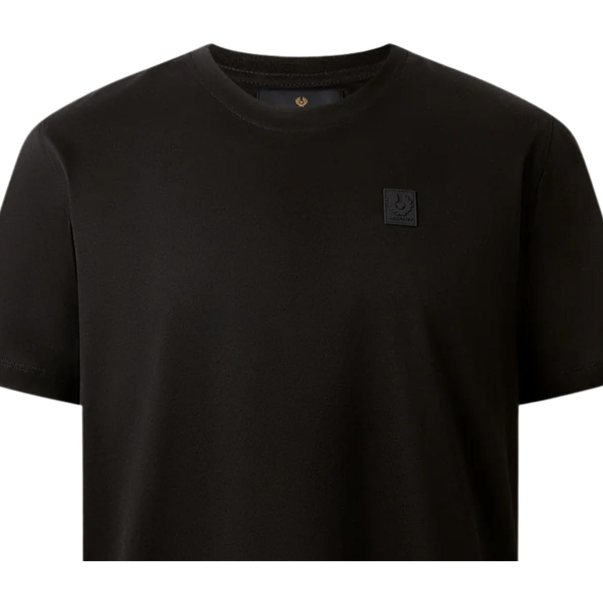 Belstaff Mercerised Cotton Steel Black T-Shirt