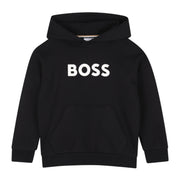 BOSS Kids Contrast Logo Black Hoodie