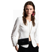 Emporio Armani Mini Tumbled Leather Crossbody Bag