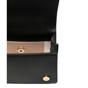 Love Moschino Heart Charm Black Top-Handle Satchel Bag