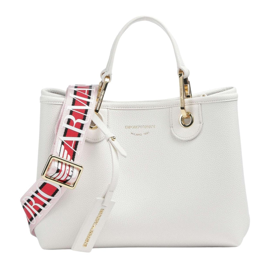 Emporio Armani Deer Print White Small Tote Bag