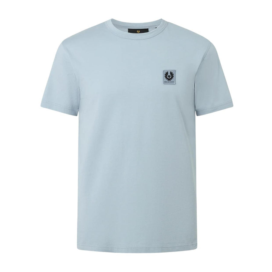 Belstaff Cotton Jersey Patch Logo Mist Blue T-Shirts