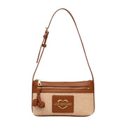 Love Moschino Straw Beige Shoulder Bag