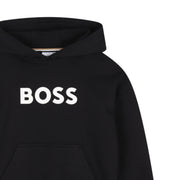 BOSS Kids Contrast Logo Black Hoodie