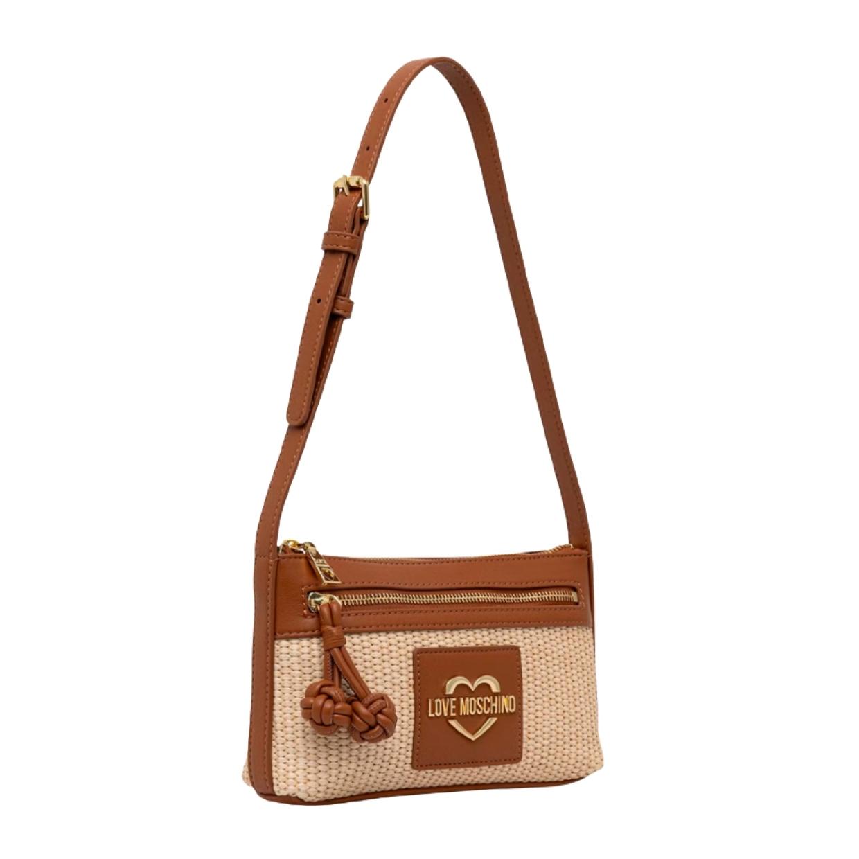 Love Moschino Straw Beige Shoulder Bag