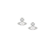 Vivienne Westwood Platinum White Ondina Earrings