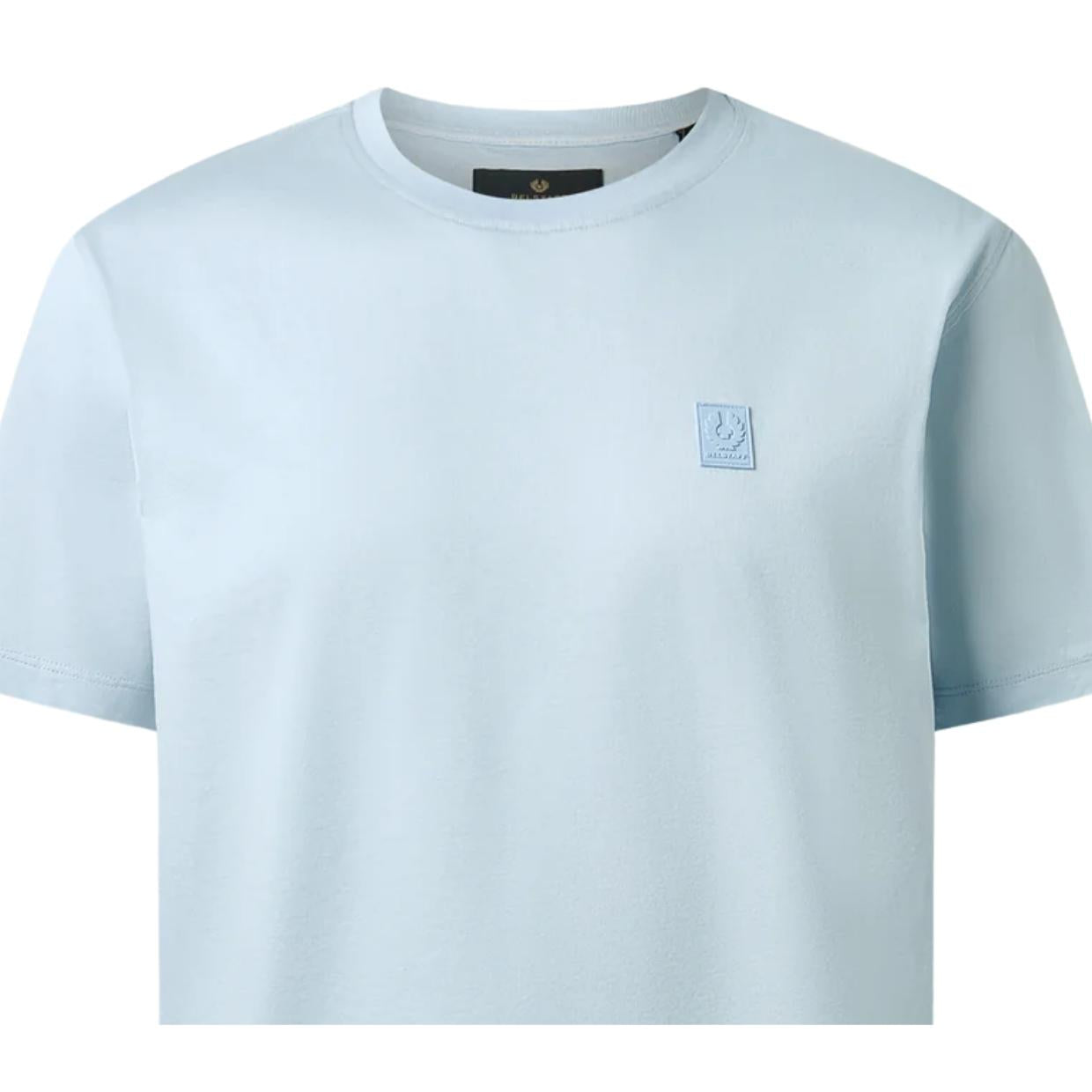 Belstaff Mercerised Cotton Steel Sky Blue T-Shirt