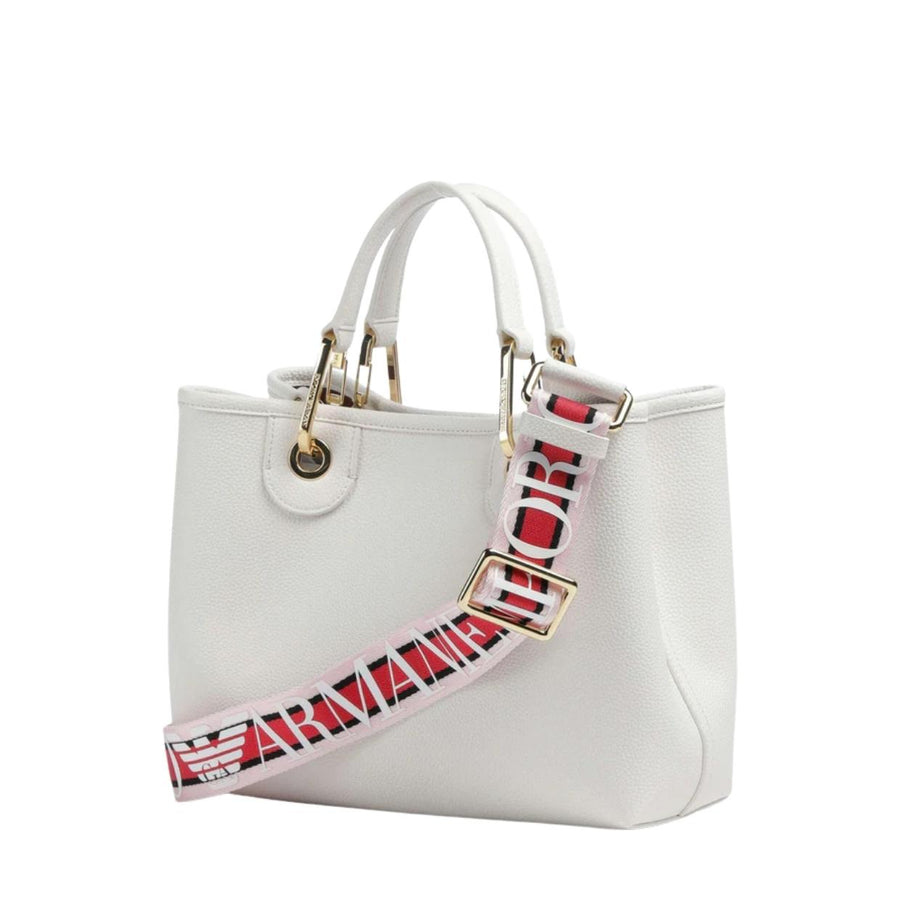 Emporio Armani Deer Print White Small Tote Bag