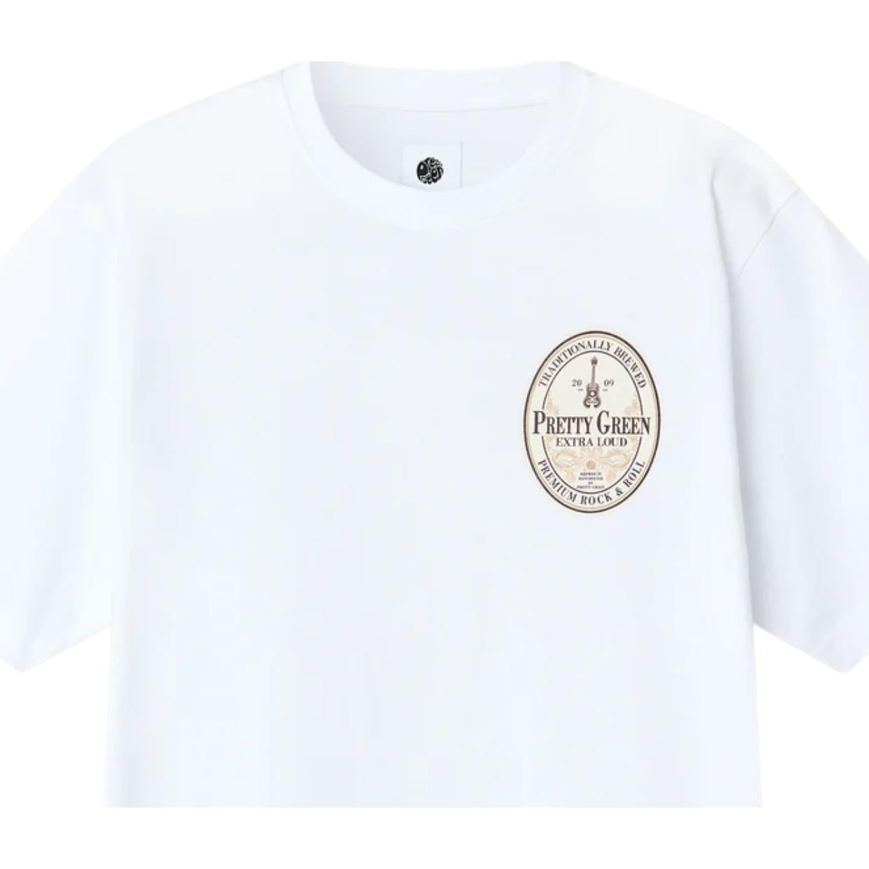 Pretty Green Soft Cotton Jersey White T-Shirt