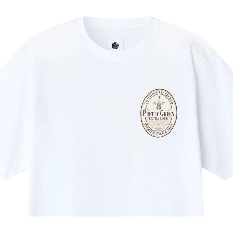 Pretty Green Soft Cotton Jersey White T-Shirt