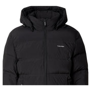 Calvin Klein Bonded Channel Black Hood Down Jacket