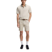 BOSS Slim Fit Stretch Cotton Light Beige Chino Shorts