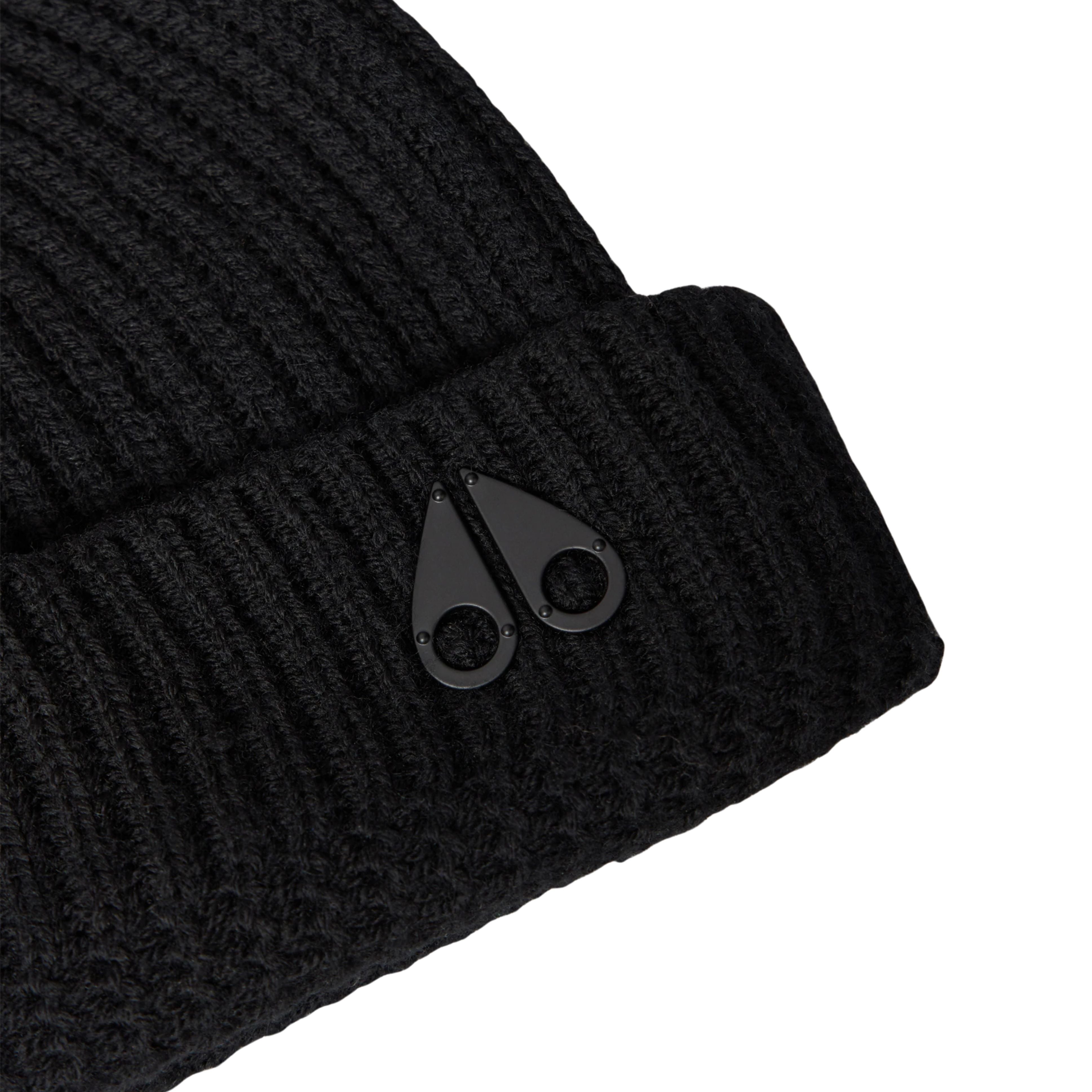 Moose Knuckles Black Trimble Beanie