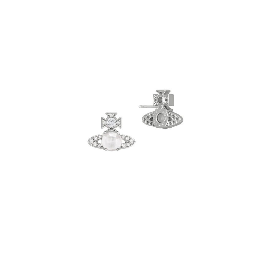 Vivienne Westwood Platinum White Ondina Earrings