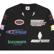 ICECREAM Pit Crew Long Sleeve Black T-Shirt