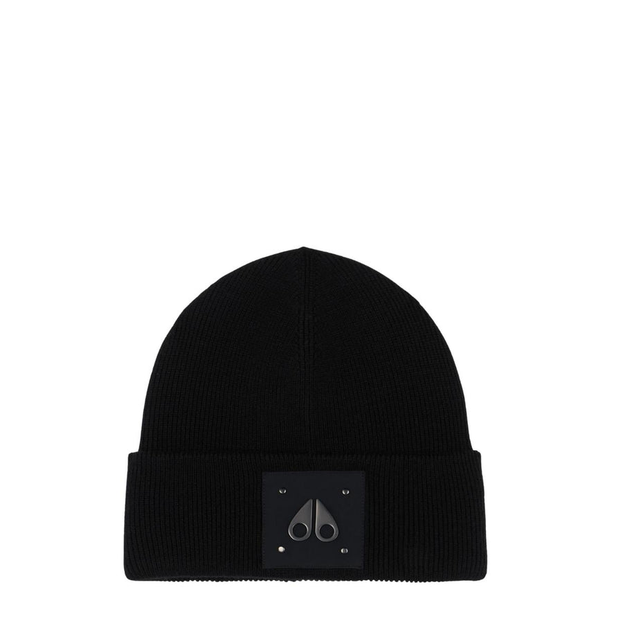 Moose Knuckles Large Logo Black Beanie