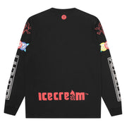 ICECREAM Pit Crew Long Sleeve Black T-Shirt
