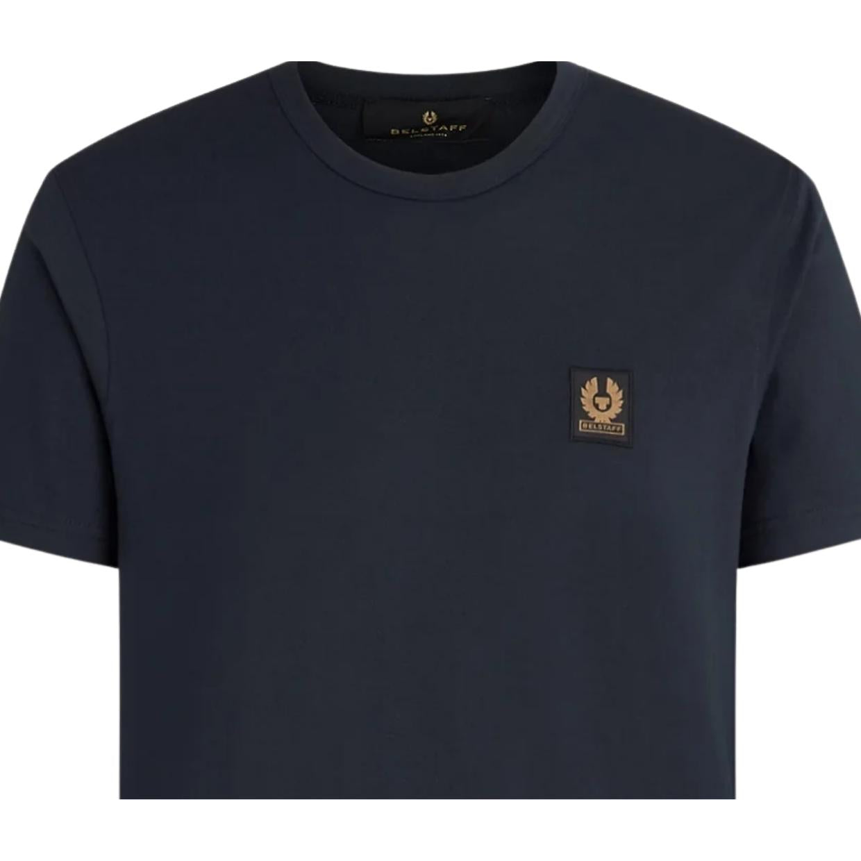 Belstaff Cotton Jersey Patch Logo Dark Ink Navy T-Shirts