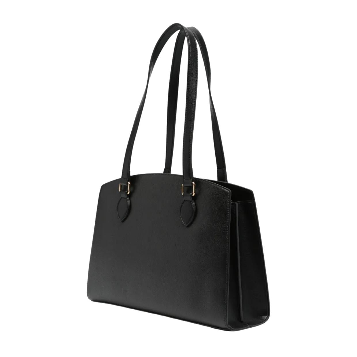 Love Moschino Heart Charm Logo Black Tote Bag