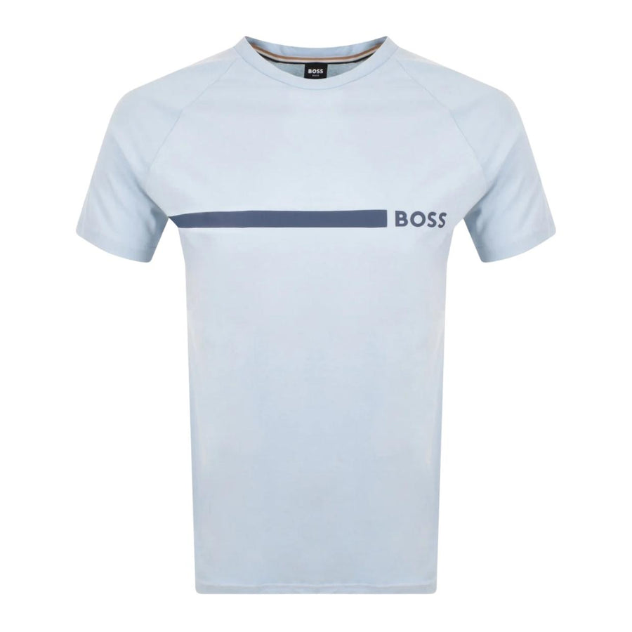BOSS Printed Logo Light Blue T-Shirt