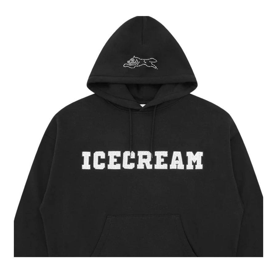 ICECREAM Embellished Logo Black Hoodie