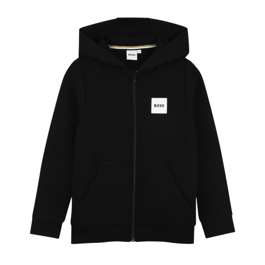 BOSS Kids Logo Patch Black Tracksuit