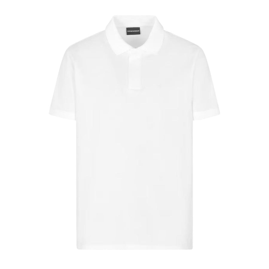 Emporio Armani Rubberised Eagle White Polo Shirt