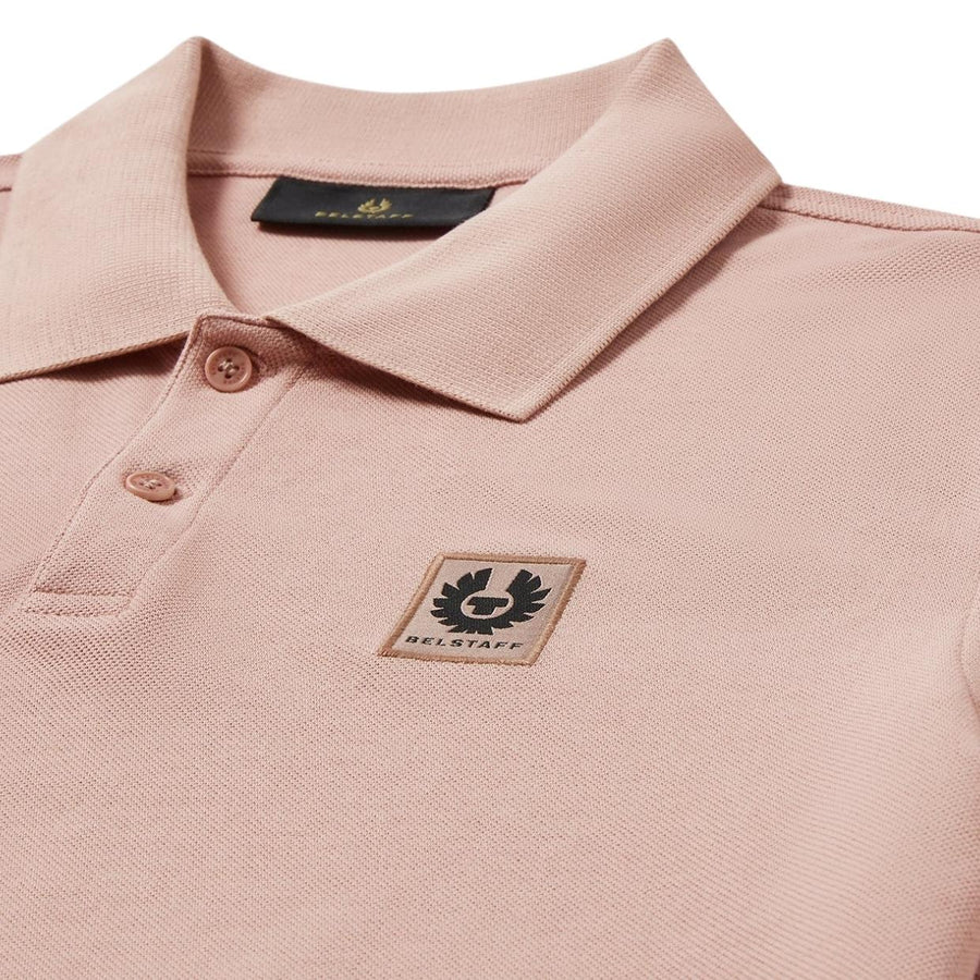 Belstaff Regular Fit Cotton Pique Dusk Pink Polo Shirt
