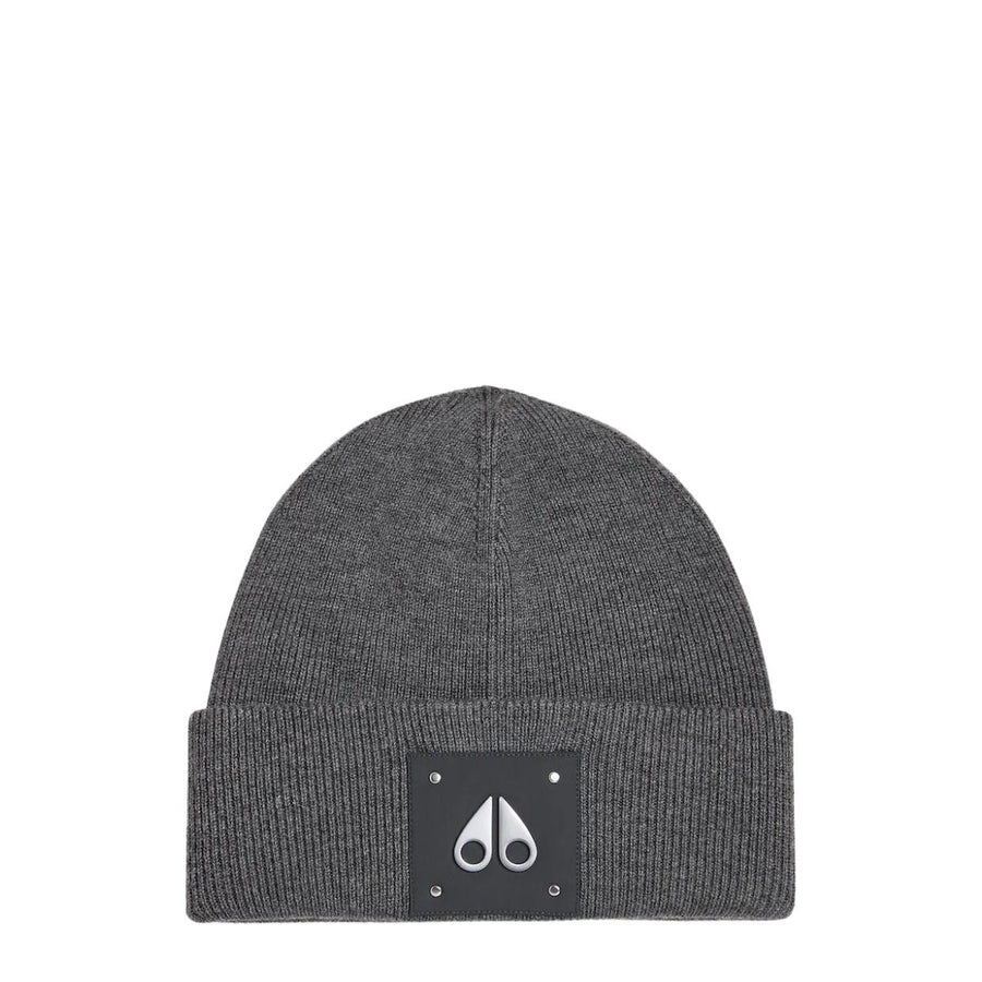 Moose Knuckles Large Logo Cement Grey Beanie