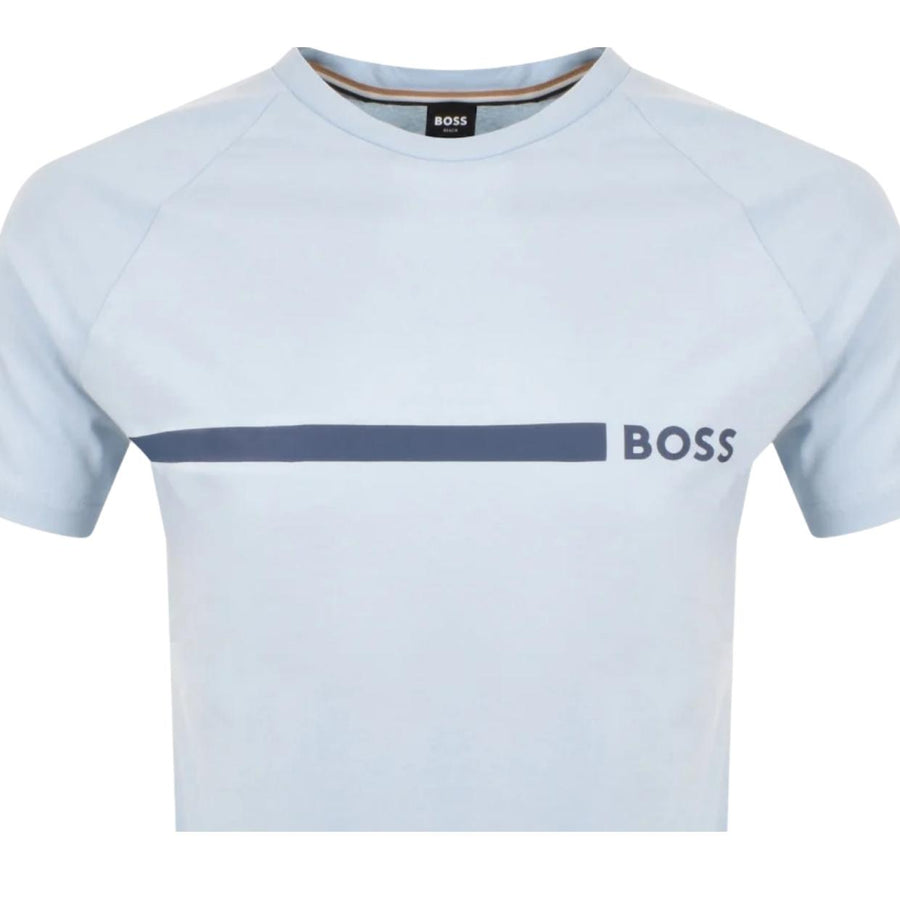BOSS Printed Logo Light Blue T-Shirt