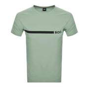 BOSS Printed Logo Light Green T-Shirt