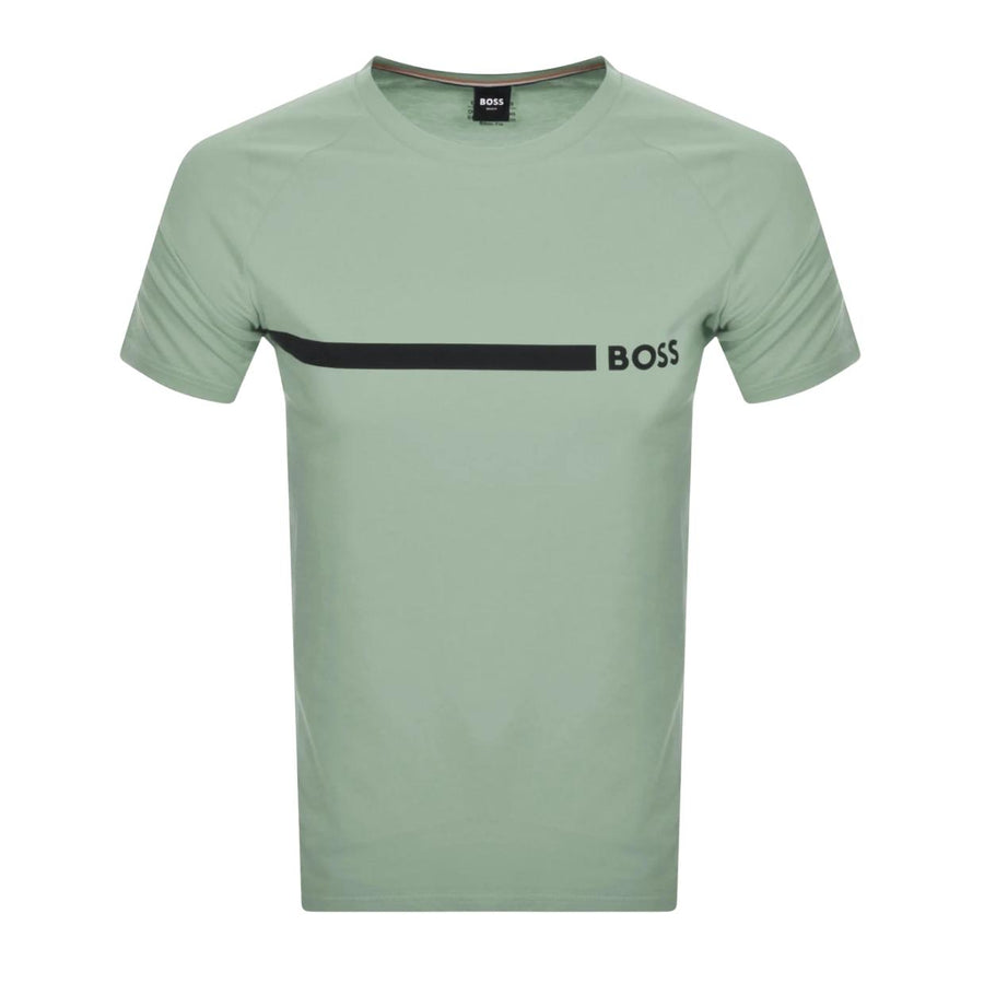 BOSS Printed Logo Light Green T-Shirt