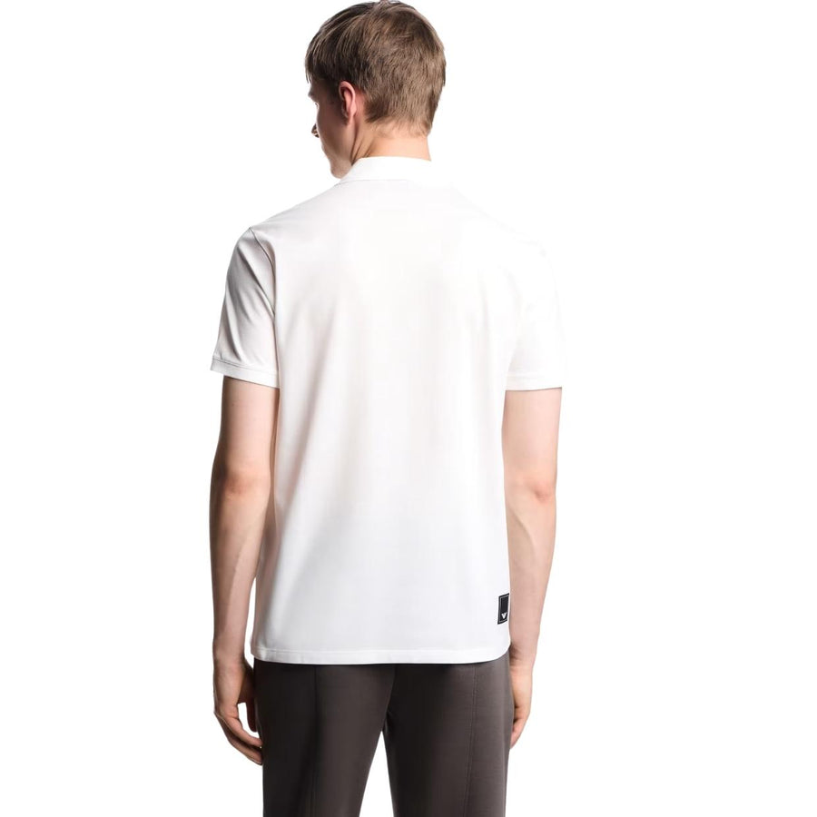 Emporio Armani Rubberised Eagle White Polo Shirt