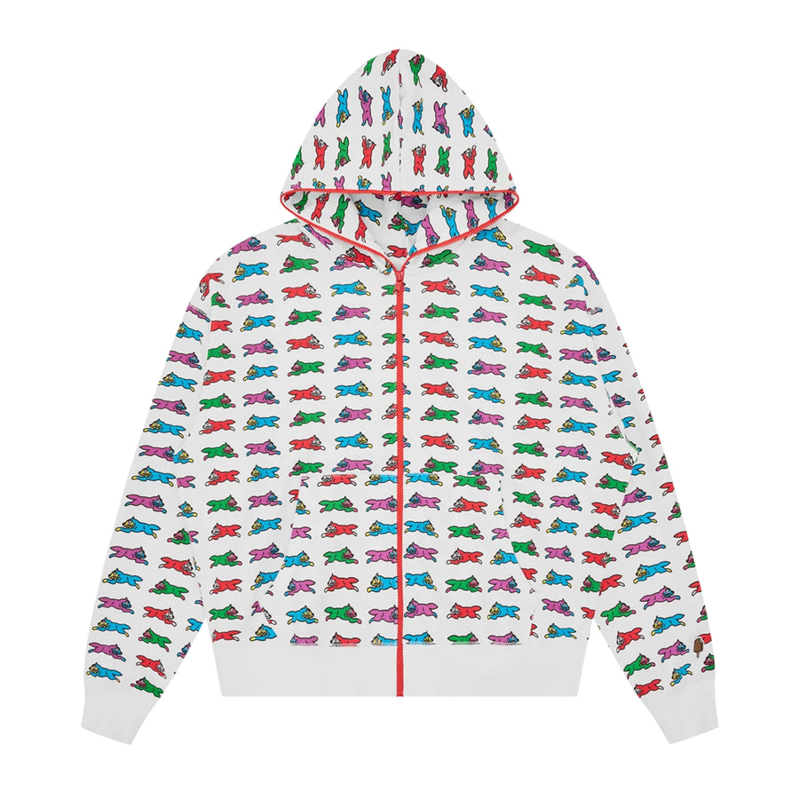 ICECREAM Repeat Running Dog White Zip Hoodie