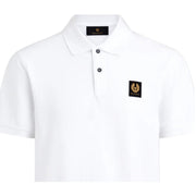 Belstaff Regular Fit Cotton Pique White Polo Shirt