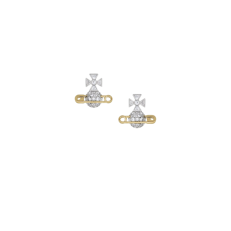 Vivienne Westwood Platinum Gold Hectorina Earrings