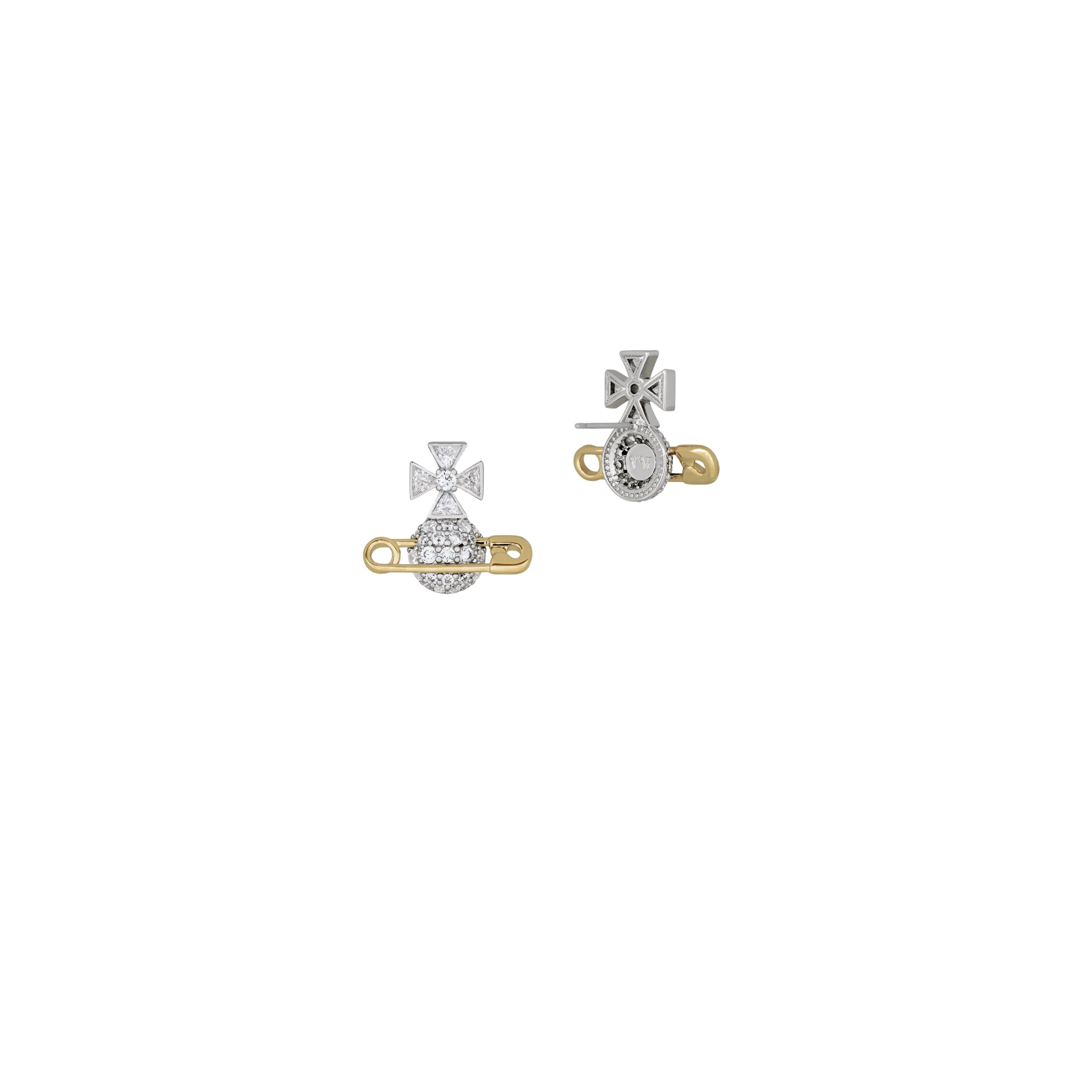 Vivienne Westwood Platinum Gold Hectorina Earrings