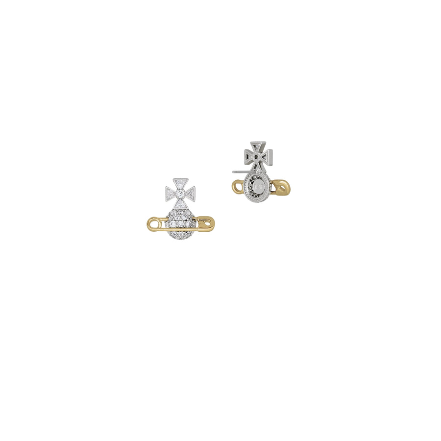 Vivienne Westwood Platinum Gold Hectorina Earrings