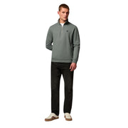 Belstaff Patch Logo Atlantic Grey Half Zip Sweatshirt